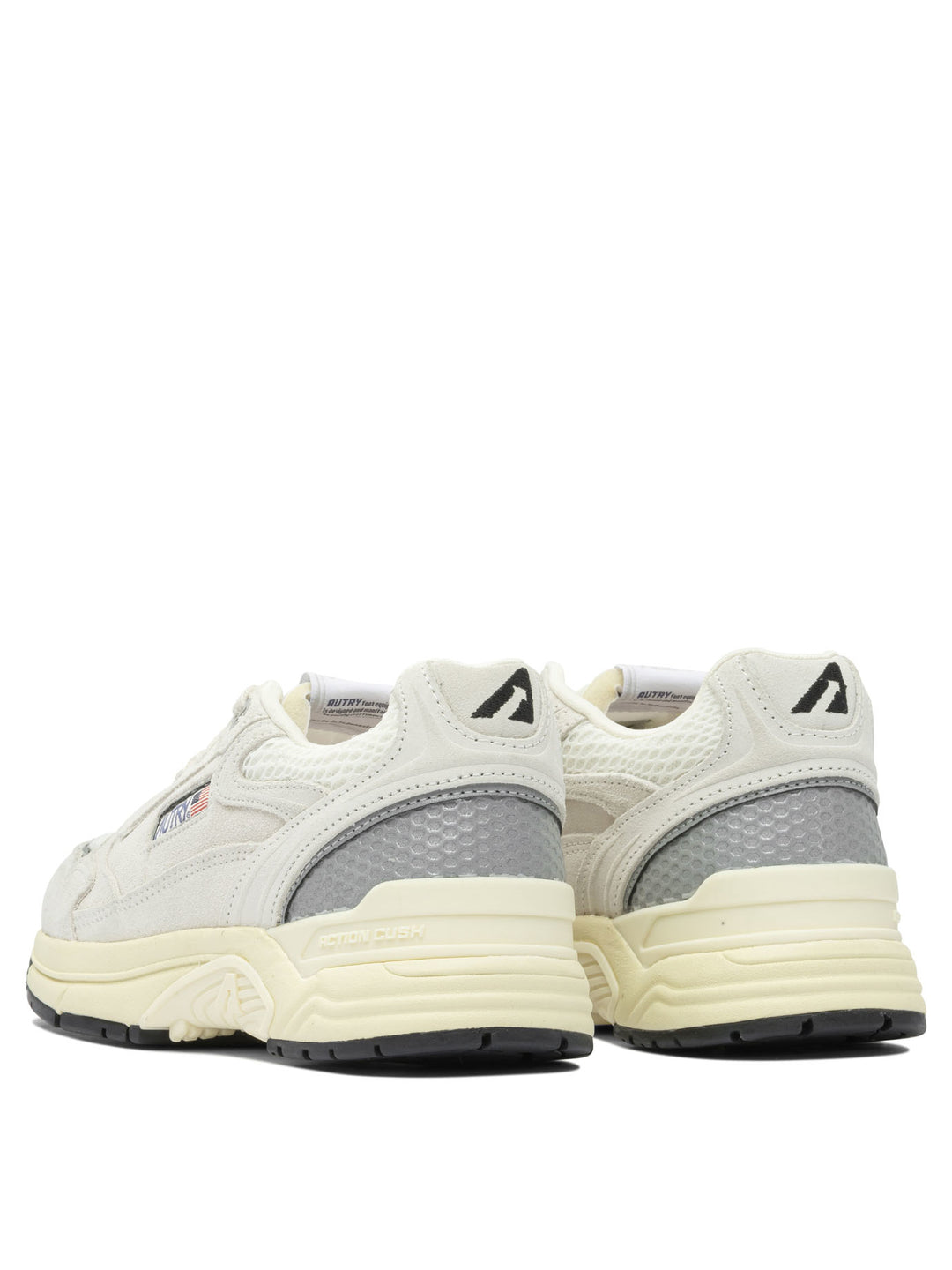 Autry Hyperway Low Wom Suede/Mesh Wht/Silv Sneakers & Slip-On - Grey | 492392df37f19888665a4c869983ebfa90b2cd0d