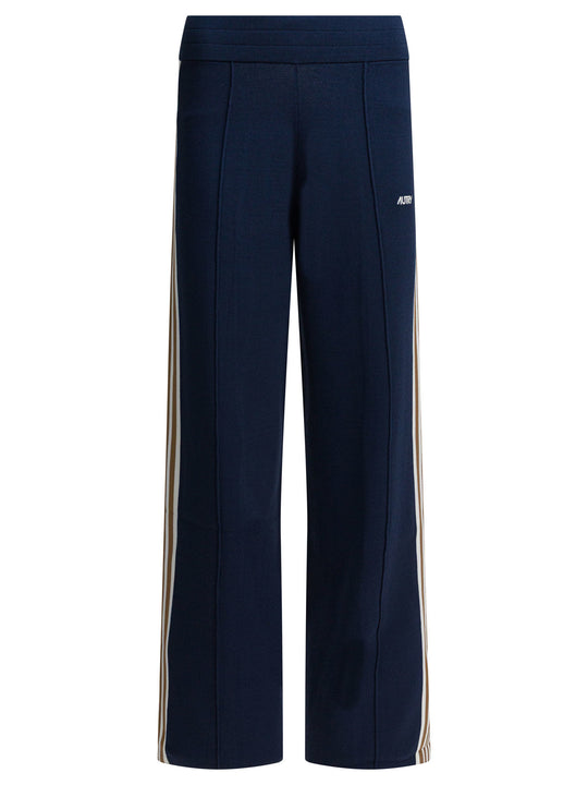 Sports Pants With Logo Trousers Blue
