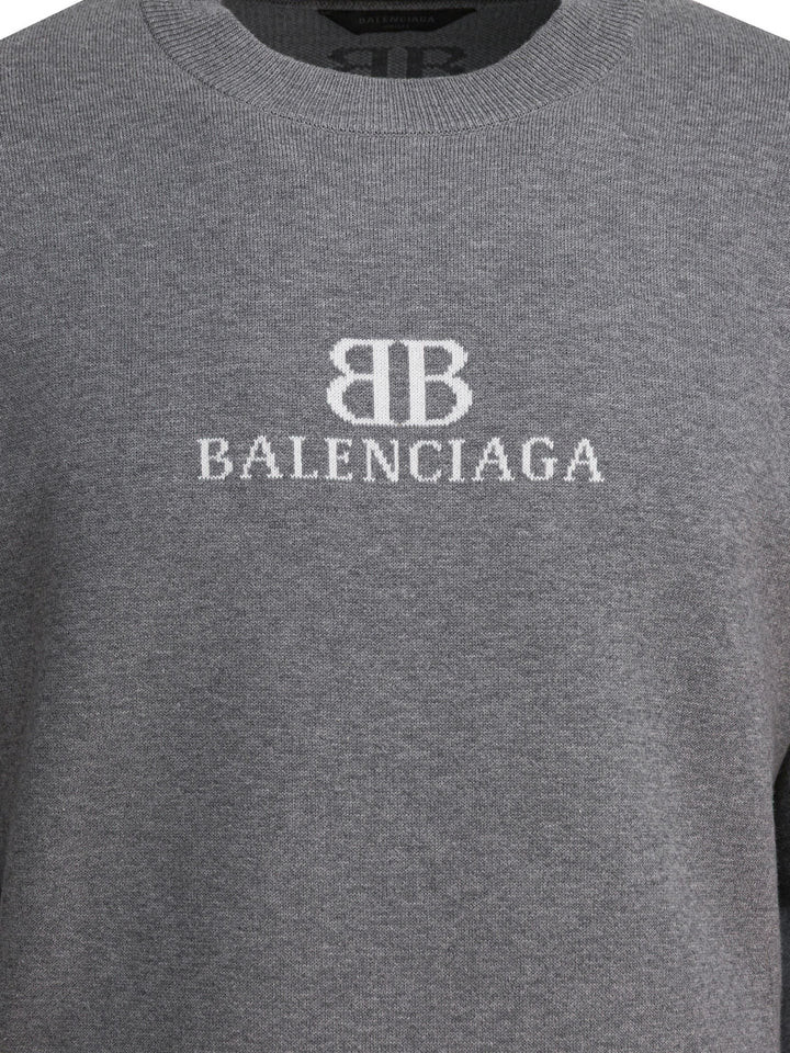 Balenciaga Cotton Crewneck Sweatshirt Sweatshirts - Grey | 75bc0c3003951b3e9f4b5d213a2fc9a695e45a91