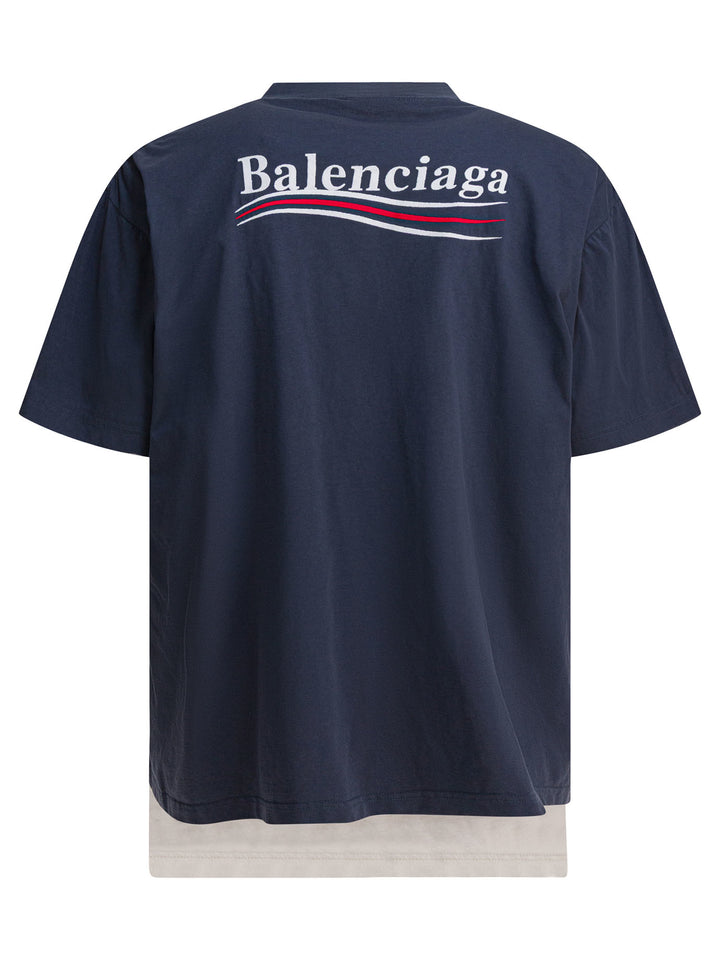 Balenciaga Political Campaign T-shirts - Blue | ce94be6040c9e62d3d05815bf64ea815cae301d0