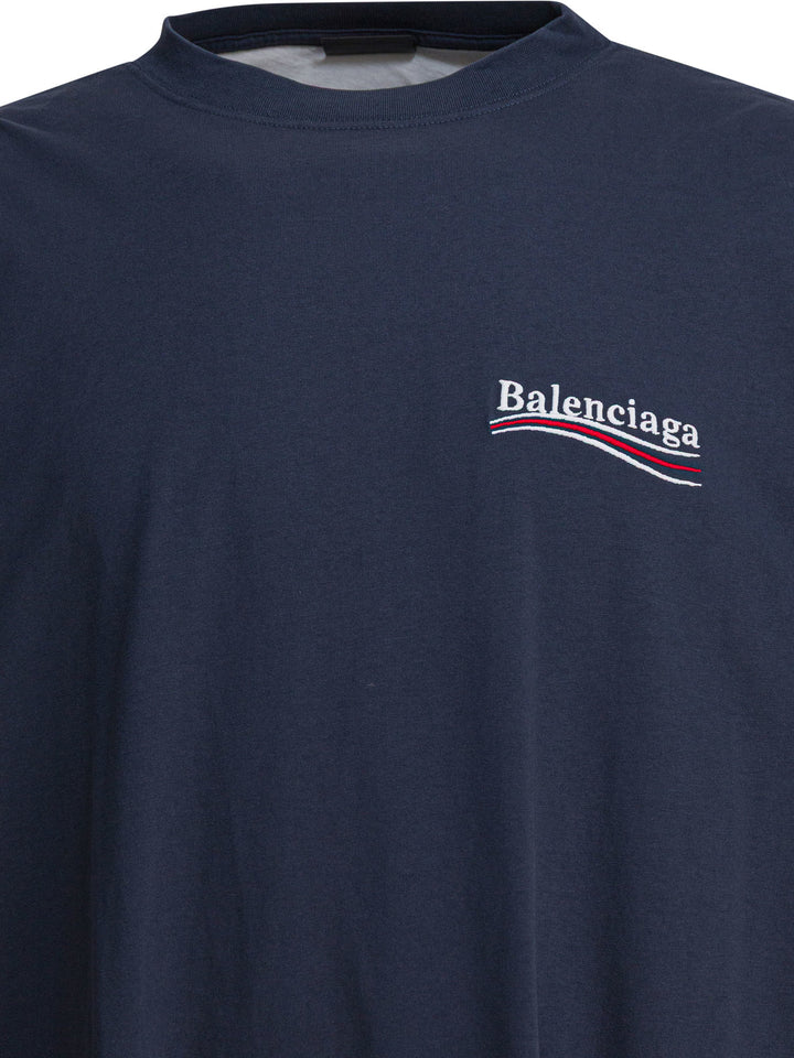 Balenciaga Political Campaign T-shirts - Blue | 0d6bc224176b15cac1e1841c426eaae146d4c269