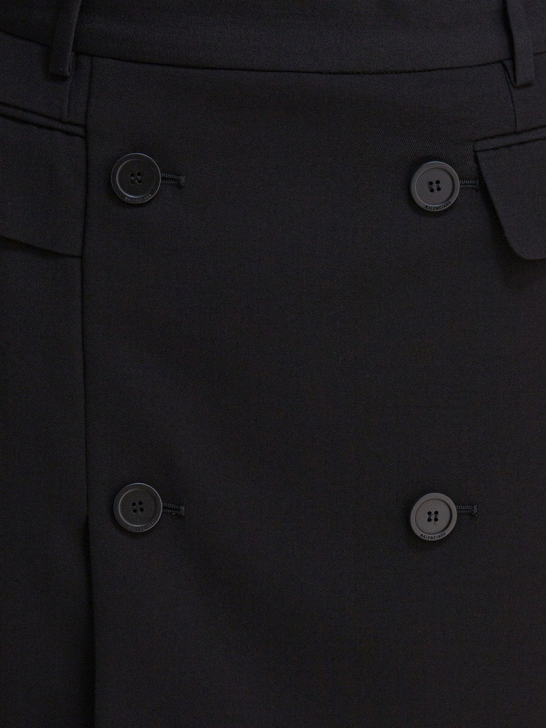 Balenciaga Viscose And Wool Twill Miniskirt Skirts - Black | 1cabeb518891f19263bb2796d4f0a8277129f9f3