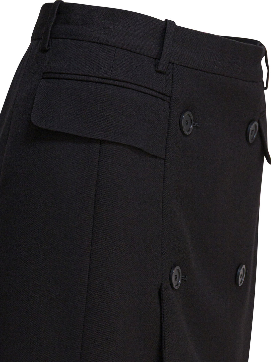 Balenciaga Viscose And Wool Twill Miniskirt Skirts - Black | 9b55d584812198de328b8102250078edf37feefd