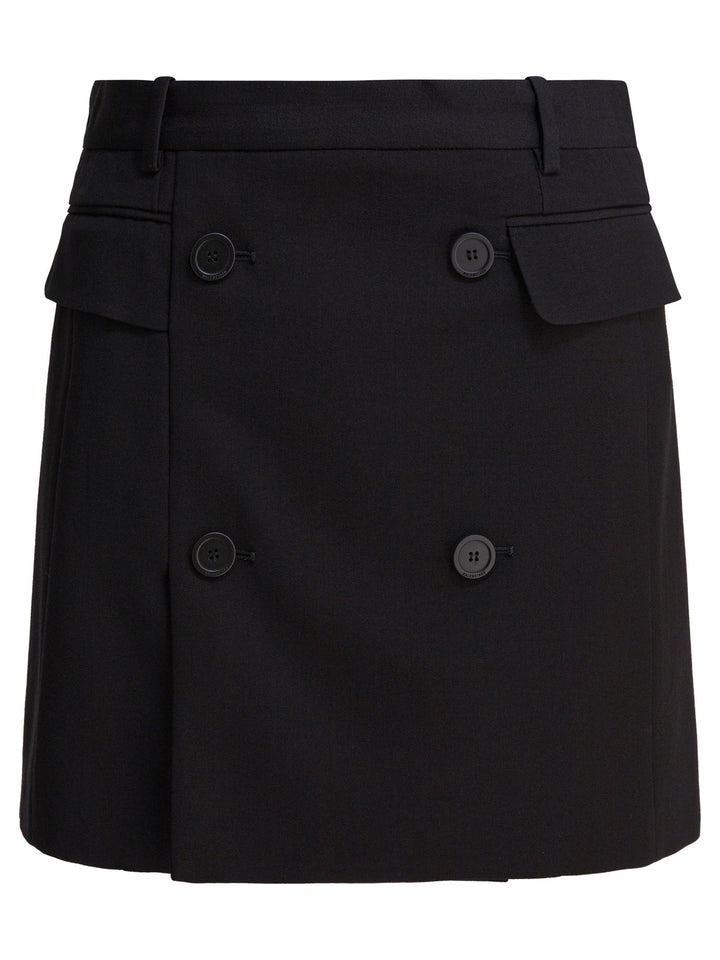 Balenciaga Viscose And Wool Twill Miniskirt Skirts - Black | c239a28339ce9053ddb80b8e4b1bf4ee95e4c235