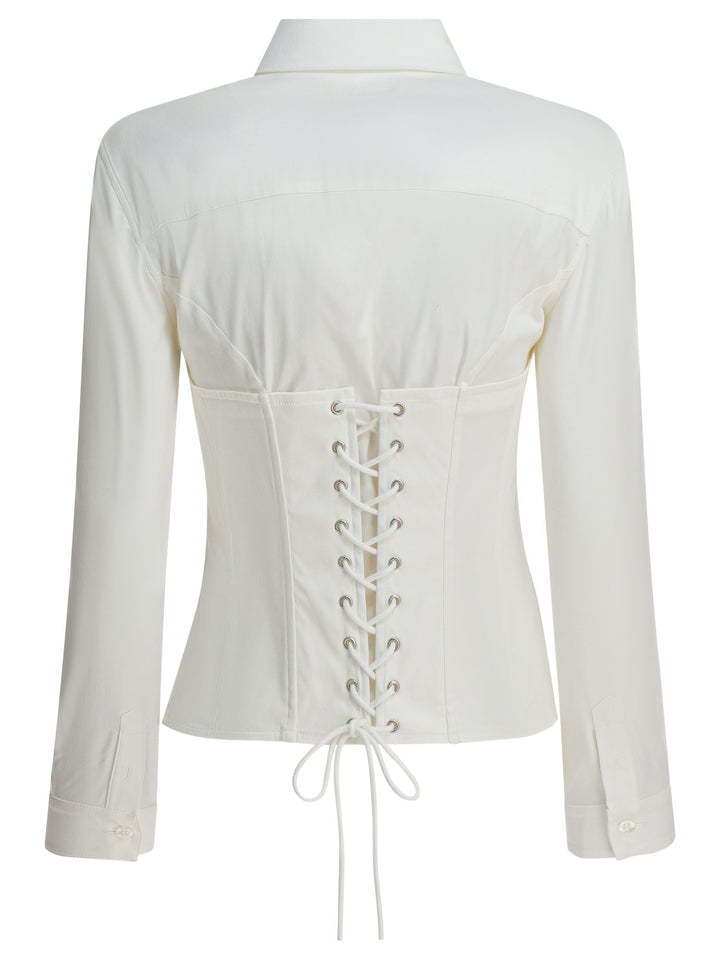 Balenciaga Corset Shirt Shirts - White | 5d48ce9d9af585ec2fb1eb12aff81913e5a92acf