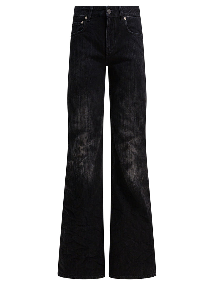 Balenciaga Wide Leg Jeans - Black | 58748ae822e6d62f4fec163831dacecc80d6b102