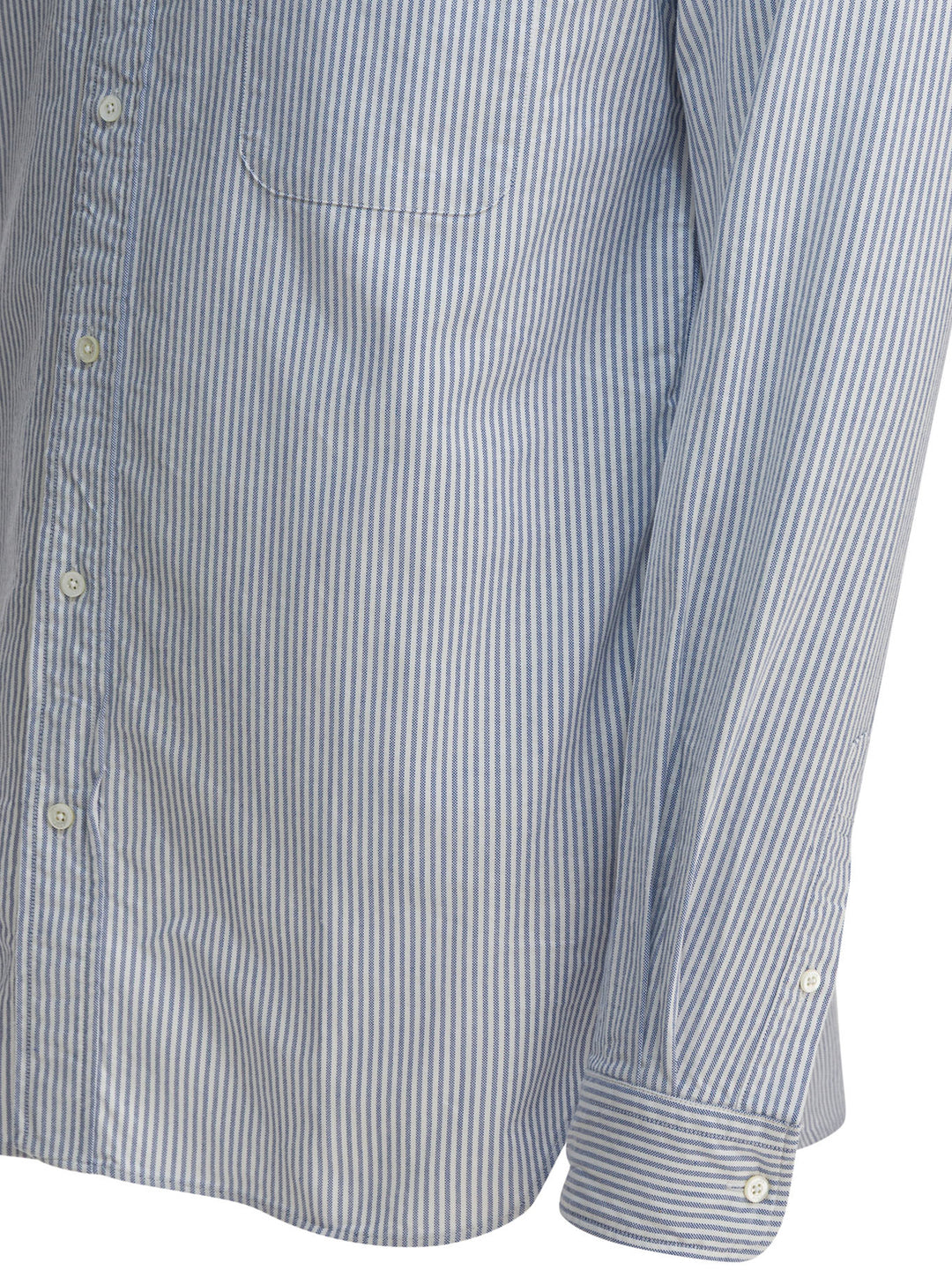 Beams Plus Cotton Striped Shirt Shirts - Blue | 843d8737b63eae9a9598e987069c86148a7efc3b