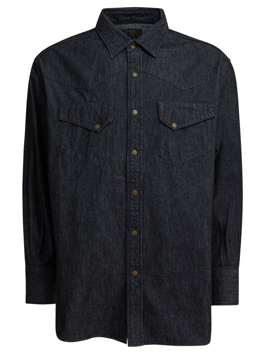 Western Double Dye Shirts Blue