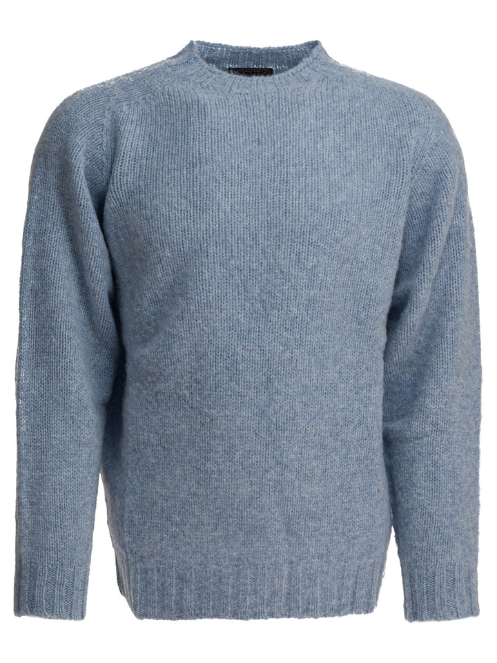 Beams Plus Shaggy Bernard Knitwear - Light blue | 15bbabbfb199fc53ac9c7943a45b17c1660578b1