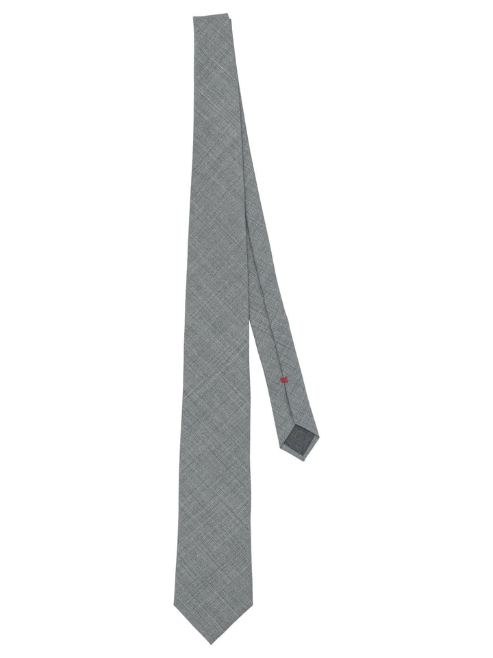 Brunello Cucinelli Virgin Wool Tie Ties & Bow Ties - Grey | 423d2bcaf4d95d66d7d17e8fcb968228ad845e8c