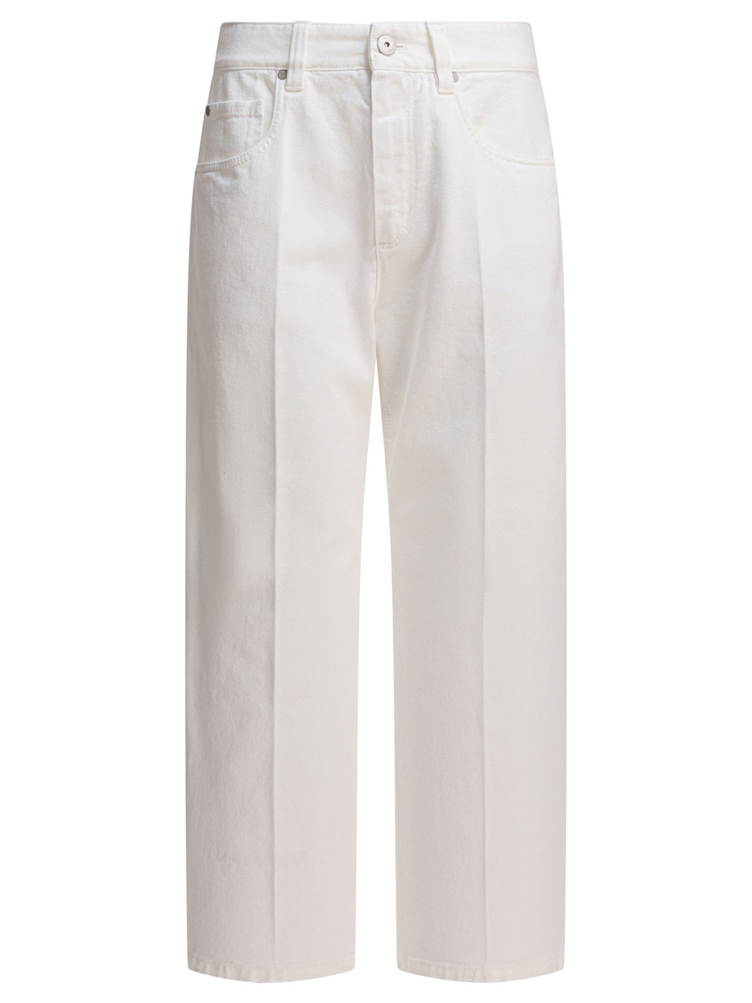 Brunello Cucinelli Contemporary Square Jeans - White | d80d38f34186c474daa9e070f49a87cd708e40c0