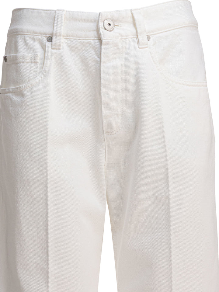 Brunello Cucinelli Contemporary Square Jeans - White | 933e1199819d0bbc8dc6a1fef689c985c5f4cab8