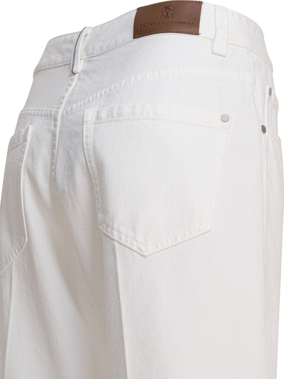 Brunello Cucinelli Contemporary Square Jeans - White | 45fa0d53e3e10bd213158911c9750ab91900886b