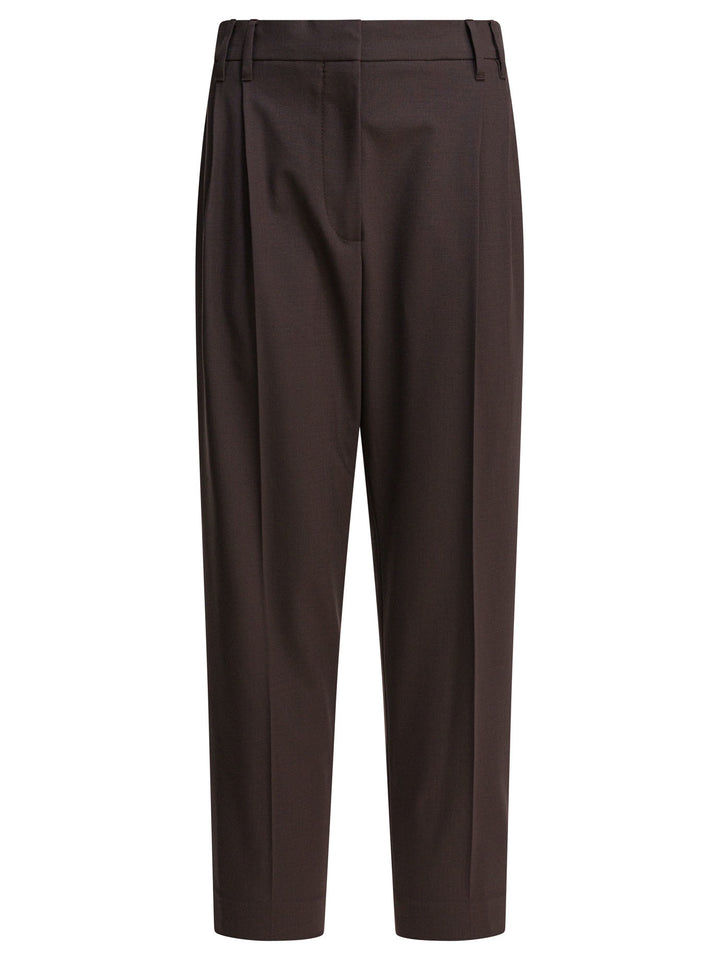 Brunello Cucinelli Slouchy Trousers - Brown | 7af407db60d0f9dbad732fd6db85f92237e88d17
