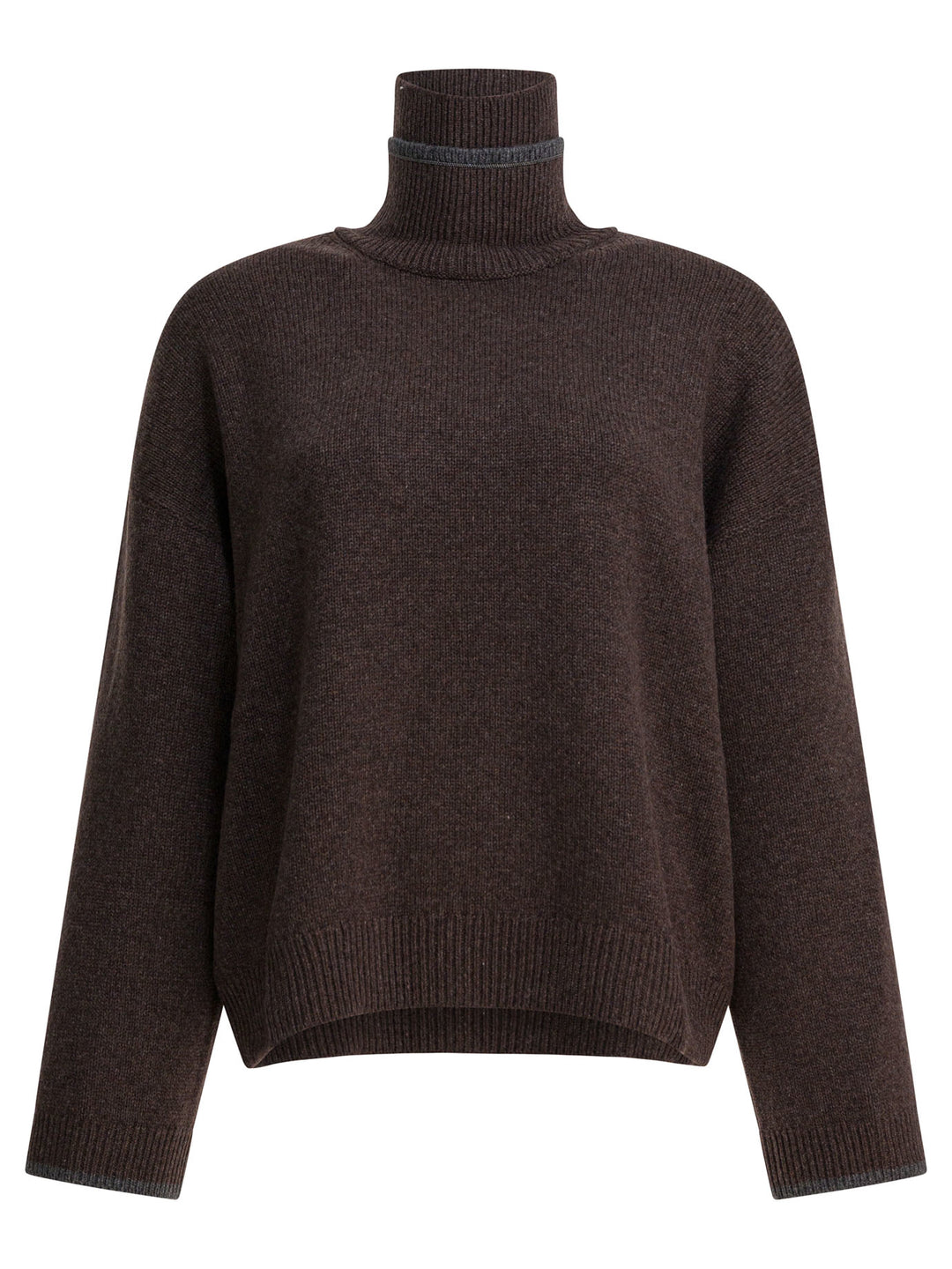 Brunello Cucinelli Cashmere Turtleneck Sweater Knitwear - Brown | b6a7f28fd738ea1f963e8daddf5df9ba69201c86