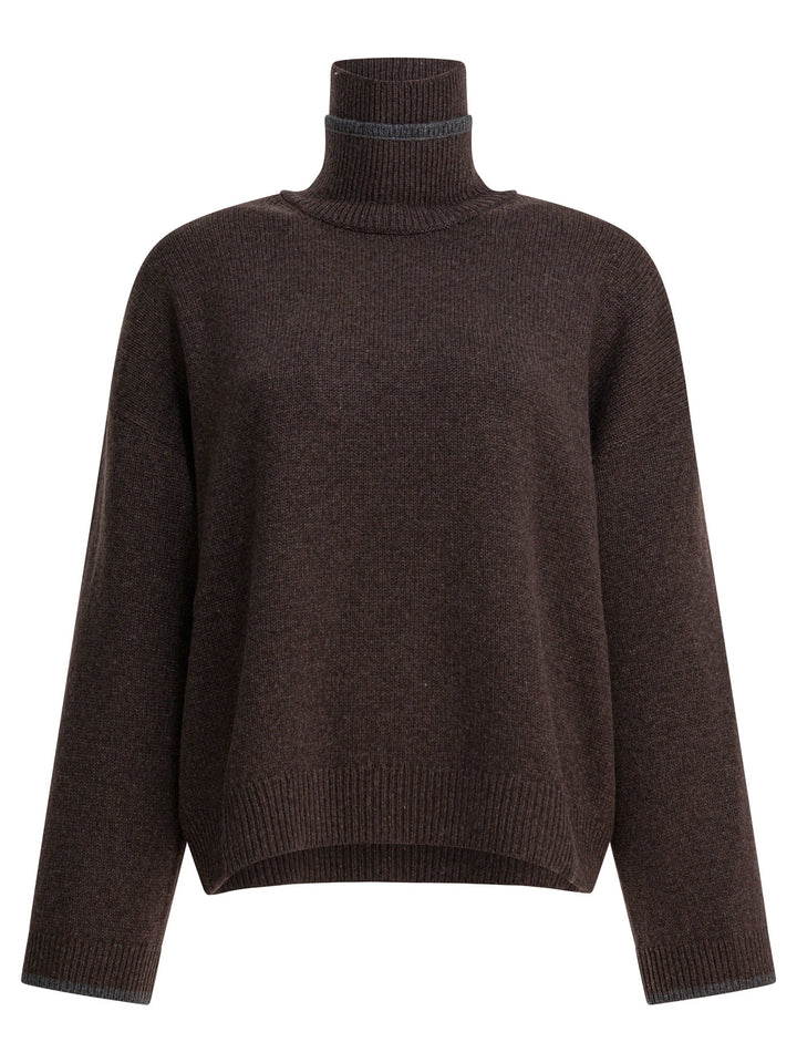 Brunello Cucinelli Cashmere Turtleneck Sweater Knitwear - Brown | b6a7f28fd738ea1f963e8daddf5df9ba69201c86