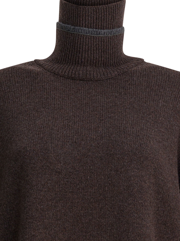 Brunello Cucinelli Cashmere Turtleneck Sweater Knitwear - Brown | 6485855857fa77421ef379e6f99e527bcf9bab2f