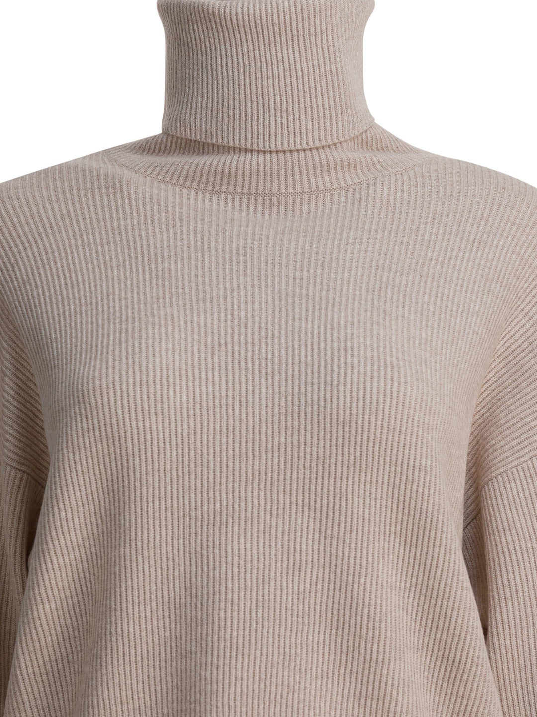 Brunello Cucinelli Wool And Cashmere Sweater Knitwear - Beige | f327b21ef041bb1a9af1d6ca2b83412f8b9371ca
