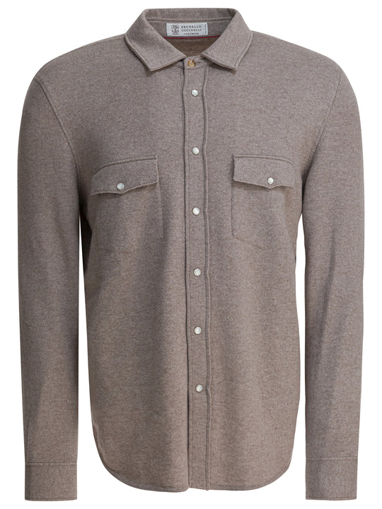 Cashmere Overshirt Jacket Jackets And Coats Brown