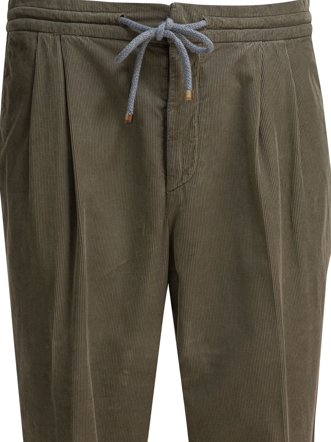 Brunello Cucinelli Leisure Fit Cotton Pants Trousers - Green | 06e769fa93be74931ba515dc487a79d664bab5ce