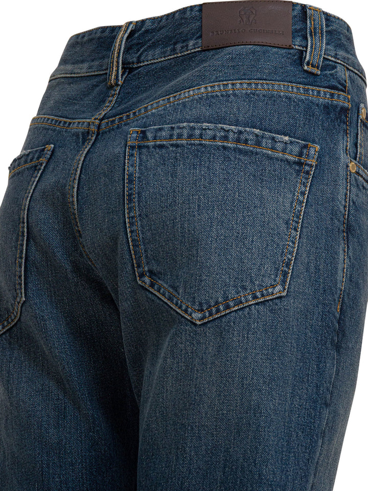 Brunello Cucinelli Column Jeans - Blue | 87c2d573a316f9b7ab3f48462735e3ebeb244030