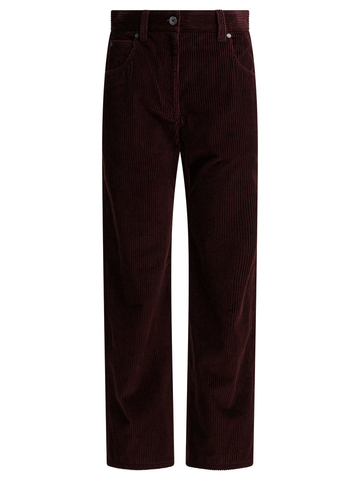 Brunello Cucinelli Five-Pocket Corduroy Pants Trousers - Bordeaux | ef2027aa10a1582a42cb1f78366ce1f9cc6466f7