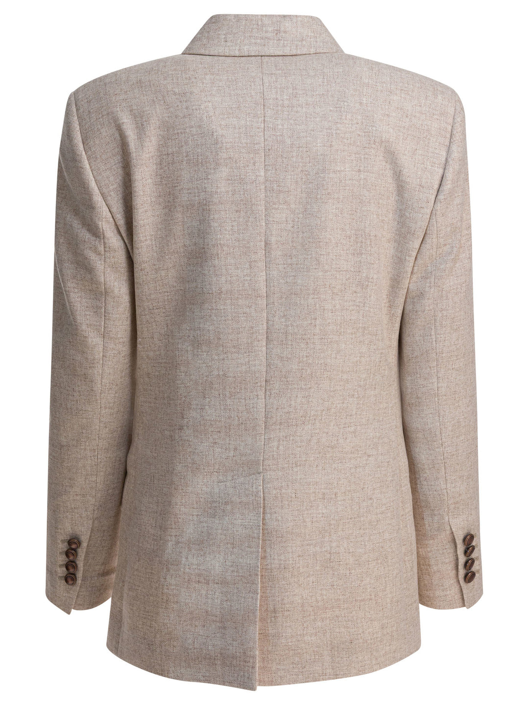 Brunello Cucinelli Wool And Cashmere Twill Flannel Blazer Jackets and Coats - Beige | d287637b7c0a5a5e10405c41f2d70b07f06ac293