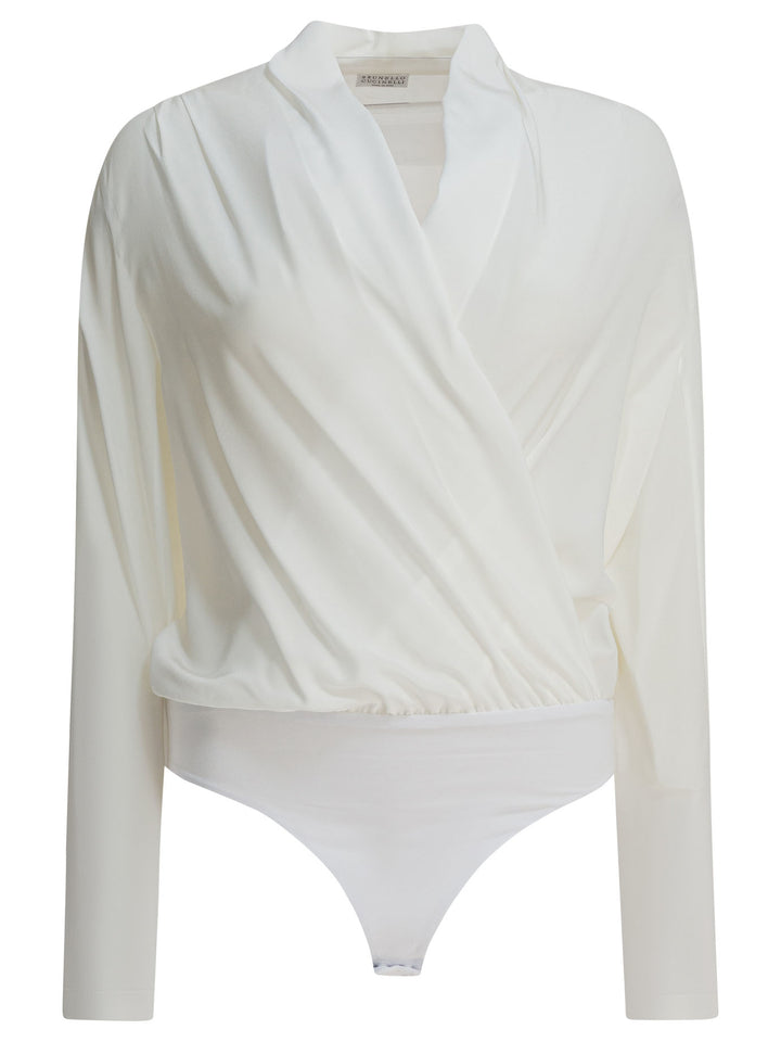 Brunello Cucinelli Silk Body Shirt Shirts - White | 8e6636e4a0df9d7392c5f33592703fa491739108