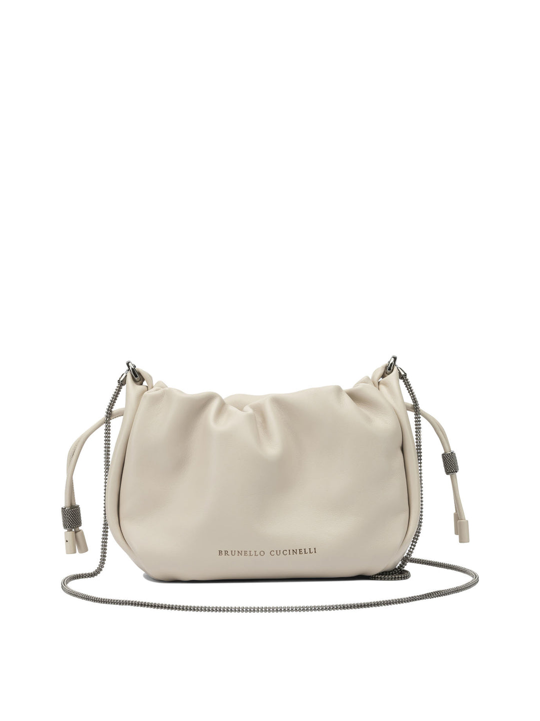 Brunello Cucinelli Bucket Mellow Crossbody Bags - Beige | 1ead2fbe0f013a644cf253efc8bc31c6ec4d4462
