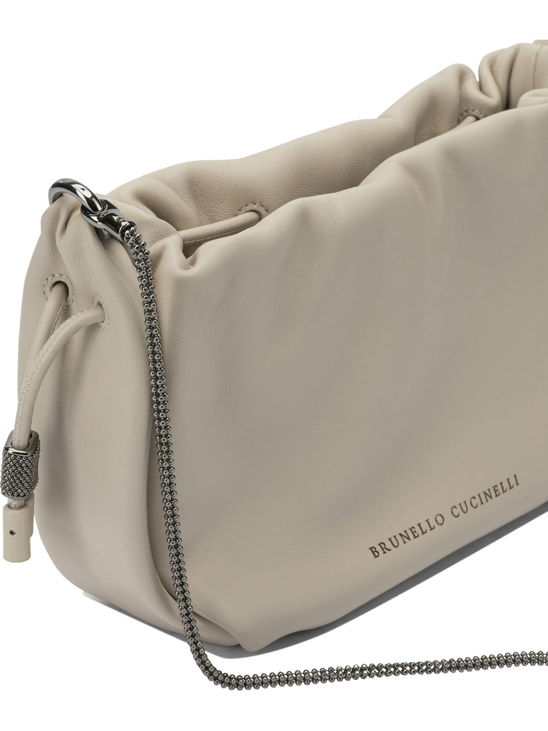 Brunello Cucinelli Bucket Mellow Crossbody Bags - Beige | c75e5d3b5ea94510aa6822394e5220bb95272427