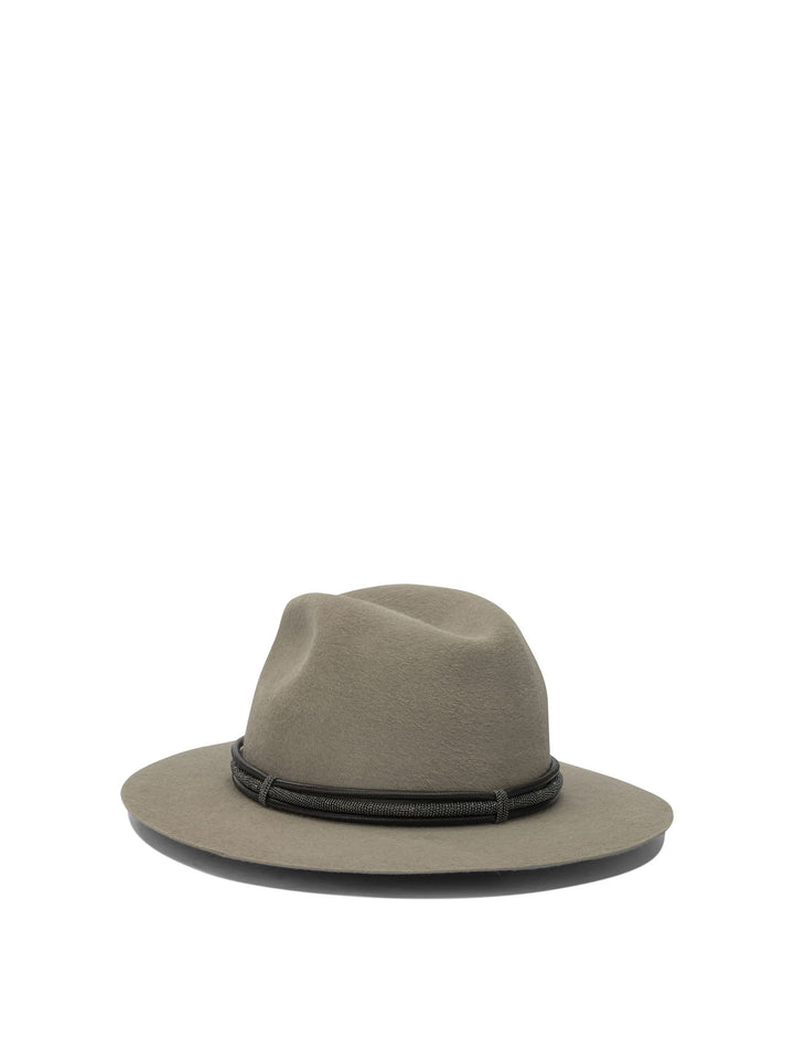 Brunello Cucinelli Wool Hat Hats - Beige | df25c95640648224fbfb6236eb72ce930ddc8781