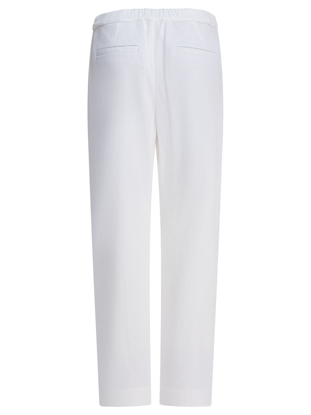 Brunello Cucinelli Baggy Cotton Tailored Pants Trousers - White | 60652f364aee1b73280431344f0889f35d417075