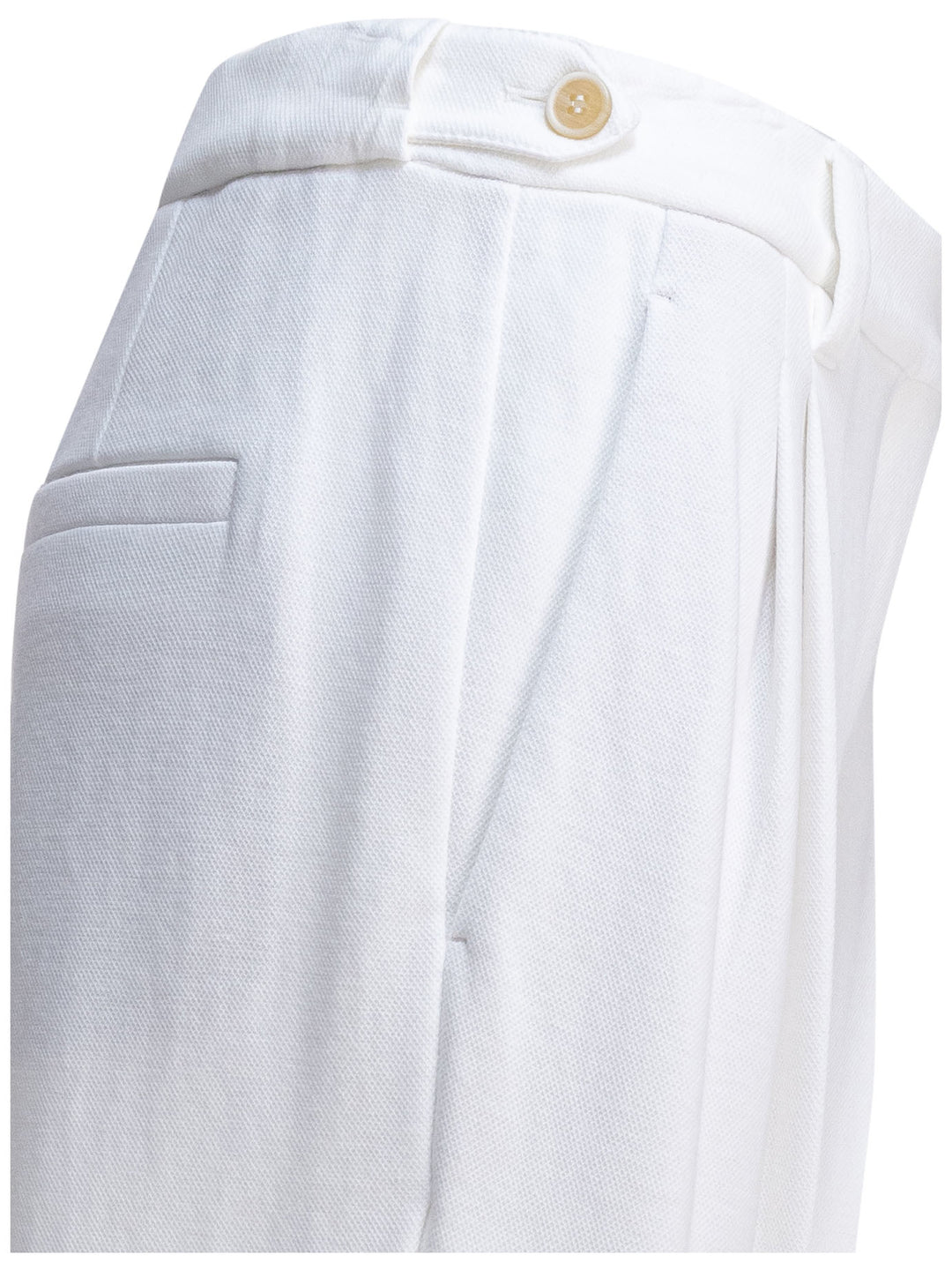 Brunello Cucinelli Baggy Cotton Tailored Pants Trousers - White | a2768218a26f7444e8a0bdfeb3932b229e3c99cf