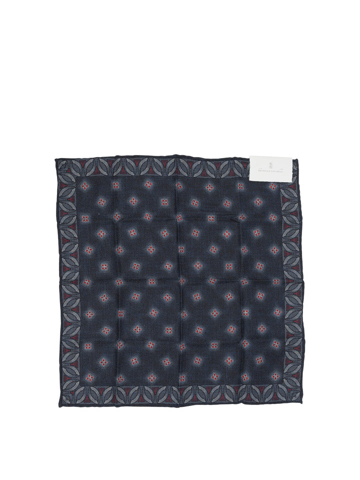 Brunello Cucinelli Silk Pocket Clutch Sciarpe & Foulard - Blue | 18ea241ca135d5502581e9e3ebf4e3dfe44d0a65