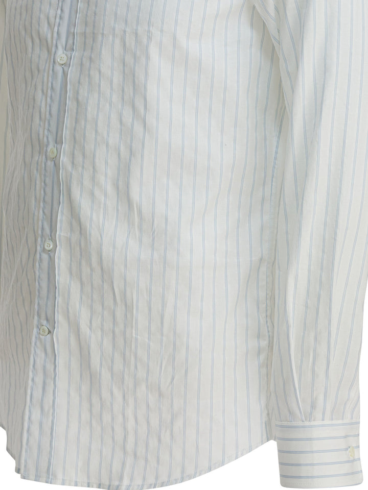 Brunello Cucinelli Cotton Striped Shirt Shirts - White | ebe2c53f59488a31c92e416a08af6bd1c0b84142