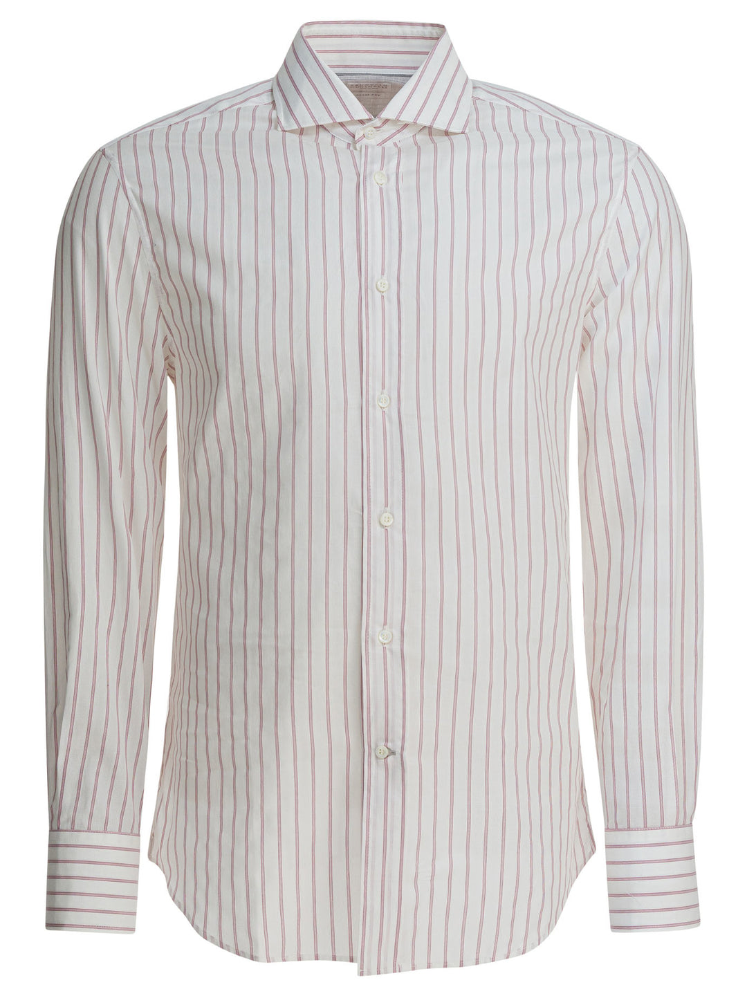 Brunello Cucinelli Cotton Striped Shirt Shirts - White | 11988dab98ec2b05c671a9bb2b18b4d700061edc