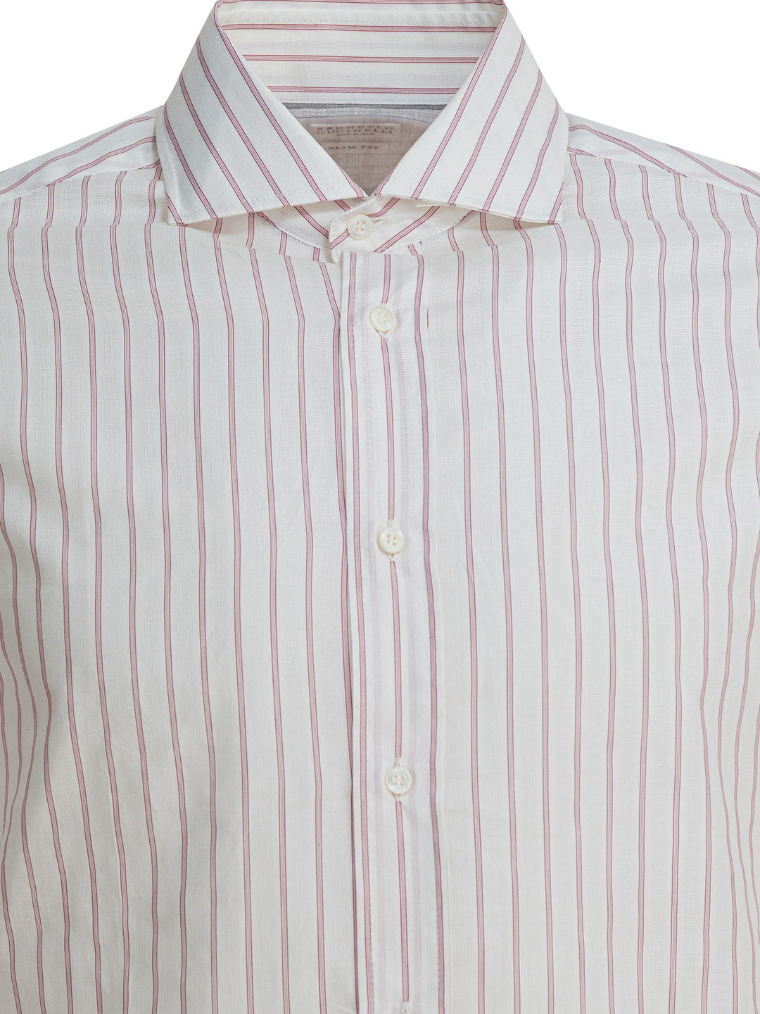 Brunello Cucinelli Cotton Striped Shirt Shirts - White | 4b4b7a7eb2cbc56fc73a24892234291f1d7b76b2