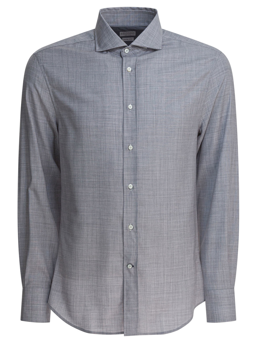 Brunello Cucinelli Virgin Wool Shirt Shirts - Grey | ca26b82c0d4d0cbe66323e72bf1a5dabe8b3bd47