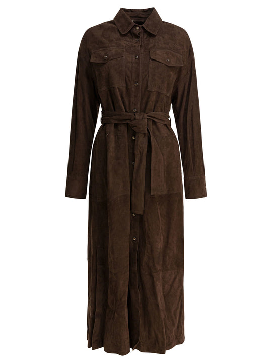 Chemisier Coat With Necklace Jackets And Coats Brown