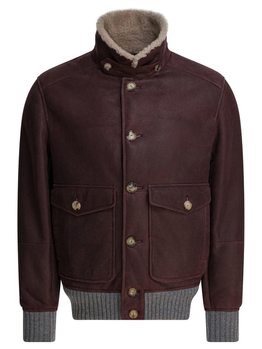 Shearling Coat Jackets And Coats Bordeaux