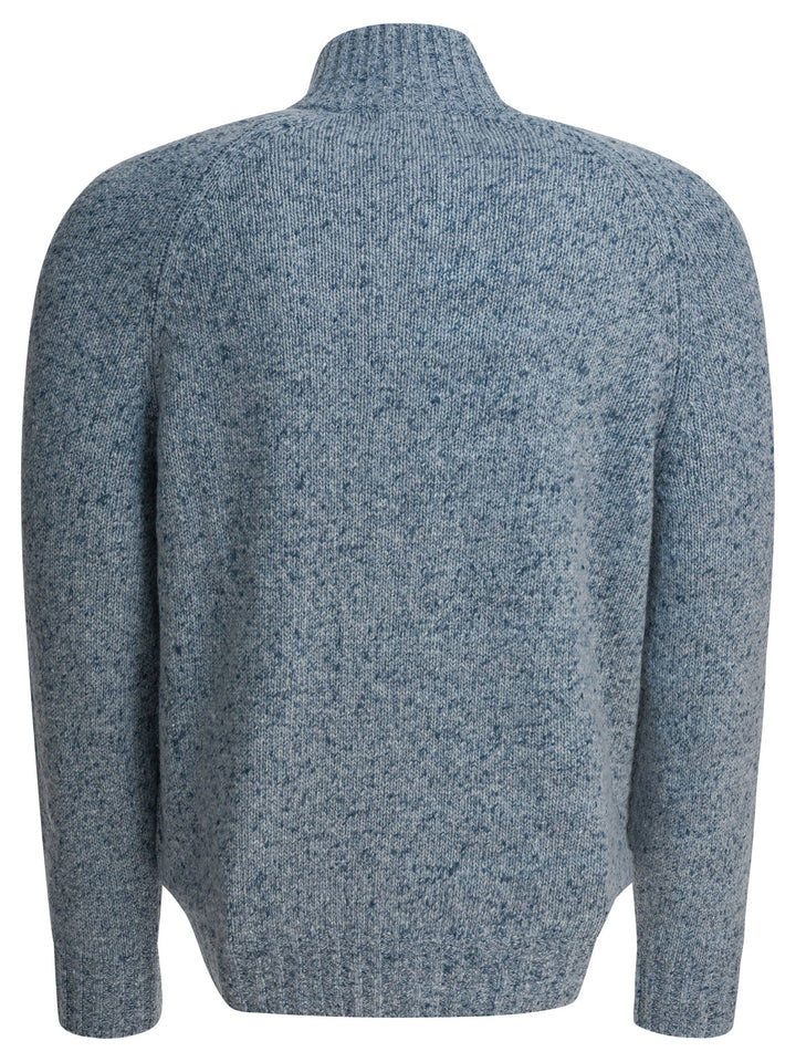 Brunello Cucinelli Cashmere Zipper Sweater Knitwear - Grey | 110f5e54a38a096612fb4d66a0fc19d38a618979