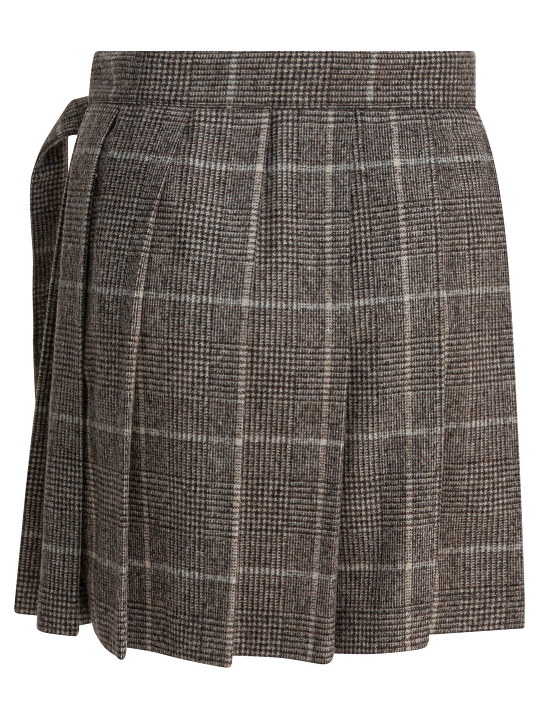 Brunello Cucinelli Prince Of Wales Miniskirt Skirts - Brown | 2eded35fd52b64747ab2a25cb6e8bc94980b65d6