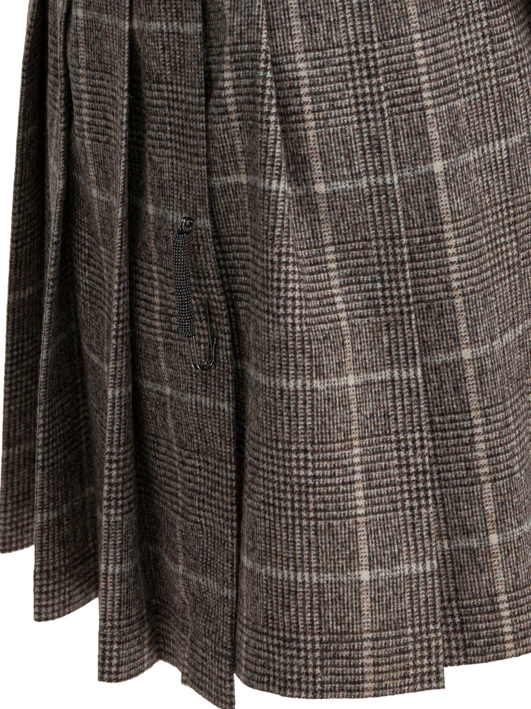 Brunello Cucinelli Prince Of Wales Miniskirt Skirts - Brown | 897ca18e11fda1c1281d58662f851f66f557b39c