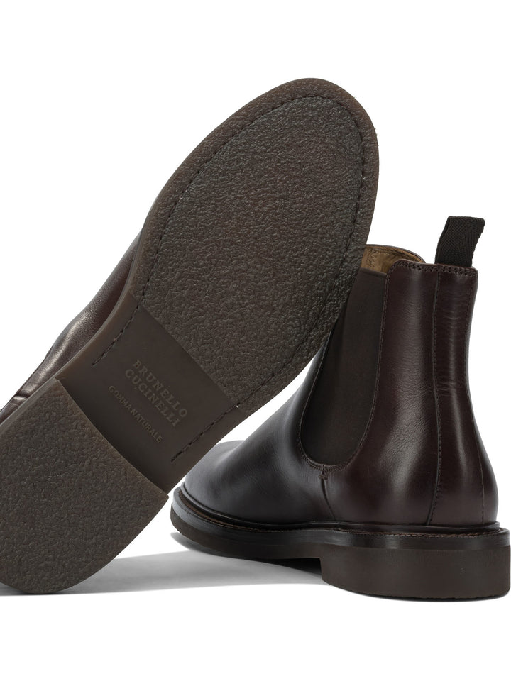 Brunello Cucinelli Leather Chelsea Boots Ankle Boots - Brown | ba4967f51953ead280e353d16bd3642c14d8bbe1
