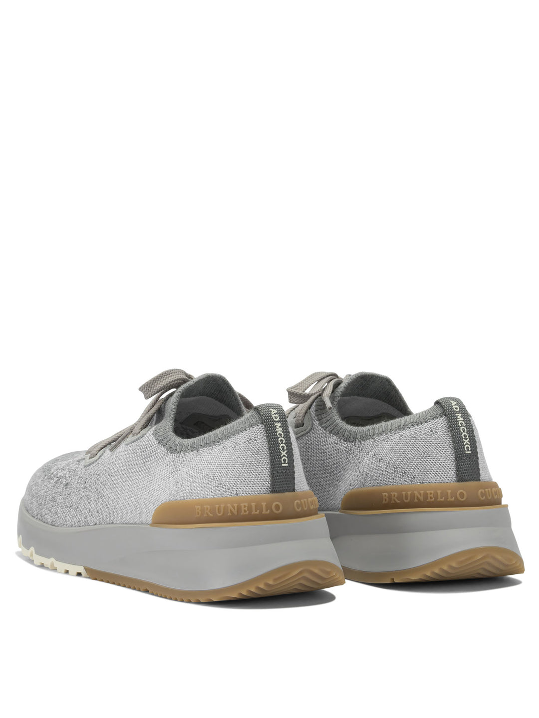 Brunello Cucinelli Cotton Knit Sneakers Sneakers & Slip-On - Grey | f28751aa2f9a6166ee4b7953c39a39758043d234