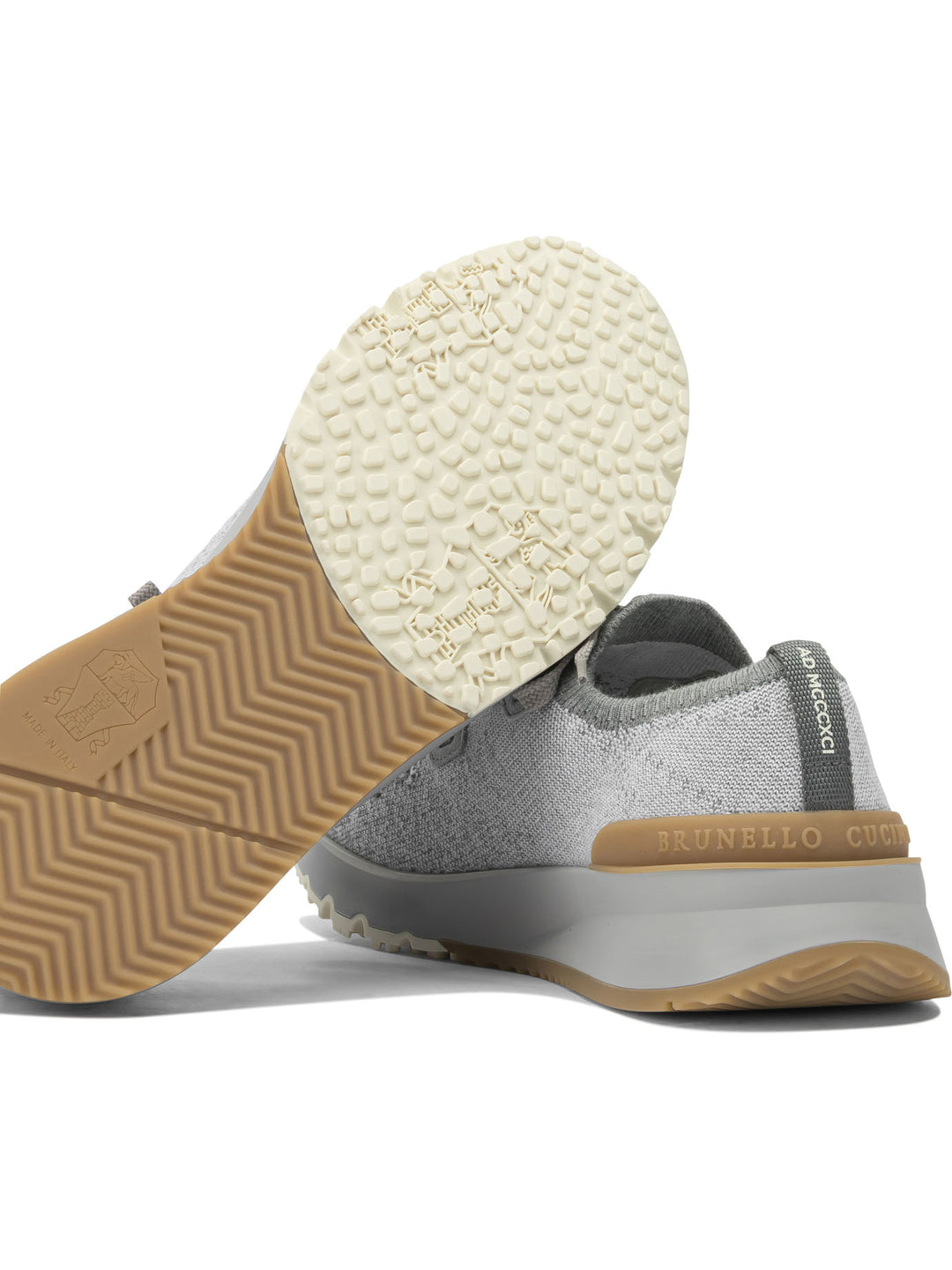 Brunello Cucinelli Cotton Knit Sneakers Sneakers & Slip-On - Grey | a8f1fd972ed82b955f205f71c34fba246b8e5631