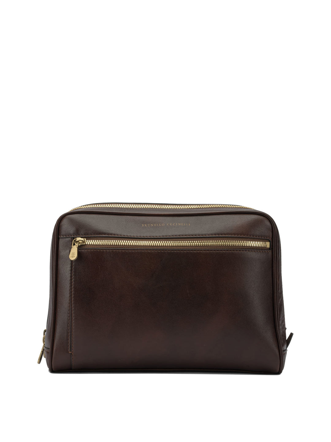 Brunello Cucinelli Leather Beauty Case Pouch - Bordeaux | c29925af0be14a9094443a808fa42ba40d175d71