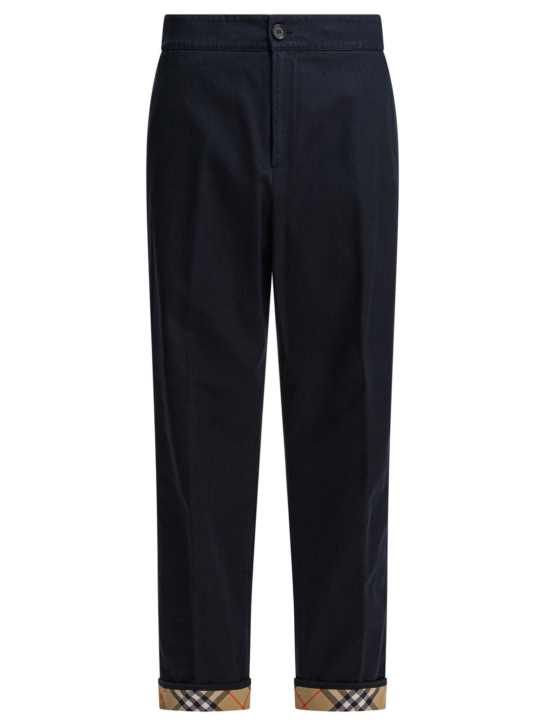 Burberry With Check Detail Trousers - Black | 85f14b91c2232eb13af2f6304f71ef2d42e33a74