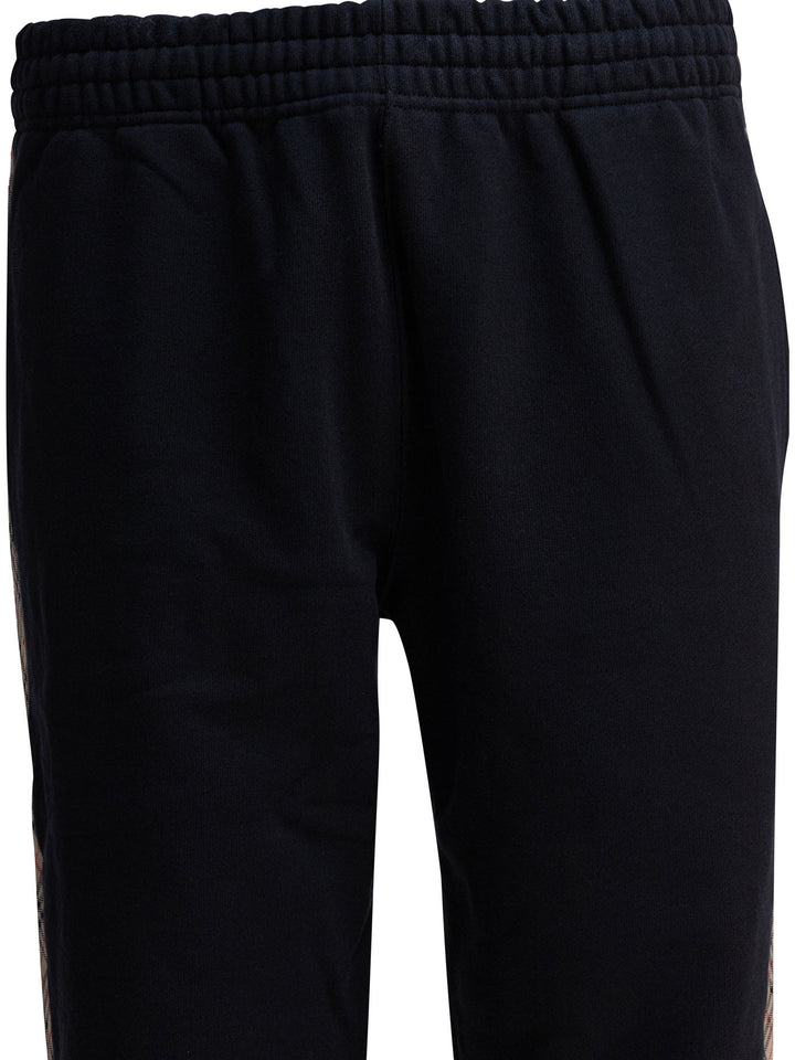 Burberry With Check Trim Trousers - Black | e767a63cf92116e721650d0357c529777647d82e