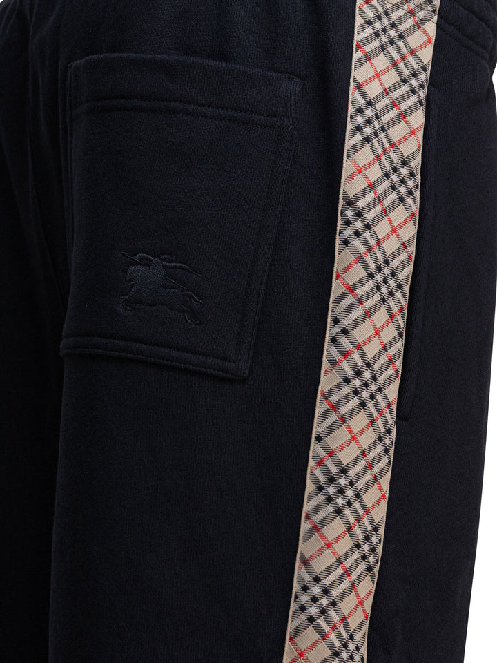 Burberry With Check Trim Trousers - Black | 703e3abea338248b469ad6946c1a200a7faf8994